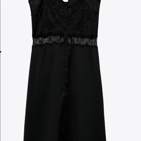 Zara COMBINATION SLIP black DRESS size S - Picture 7 of 8